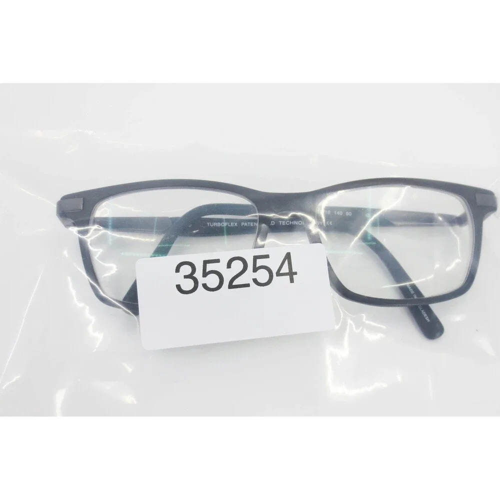 Turboflex TF466 Matte Black Rectangular Eyeglasses Frames 51-16-140 Gunmetal Red